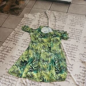 Susan Graver Leafy Green Kids Dress